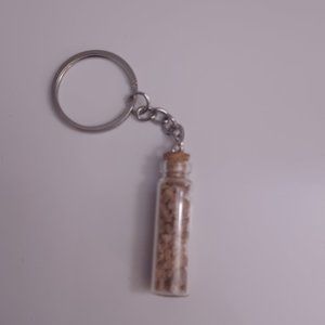 Bauxite filled bottle keychain